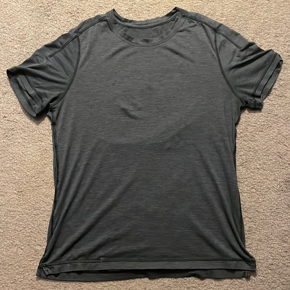 Blue lululemon workout tee